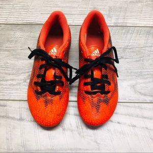 ADIDAS Orange & Black Kids Youth Cleats Size 1.5